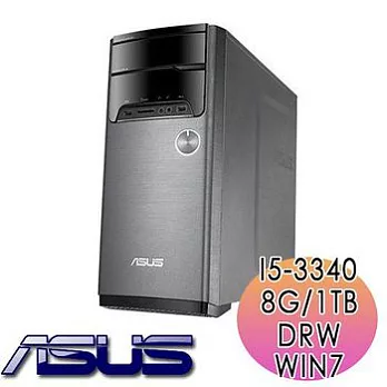 《ASUS》M32AA1B-3344A7A (I5-3340/8G/1TB/DVD/WIN7) 桌上型電腦黑