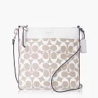 COACH 輕便型 織布皮飾邊肩背/斜背包(小款)_灰白色 COACH 輕便型 織布皮飾邊肩背/斜背包(小款)_灰白色