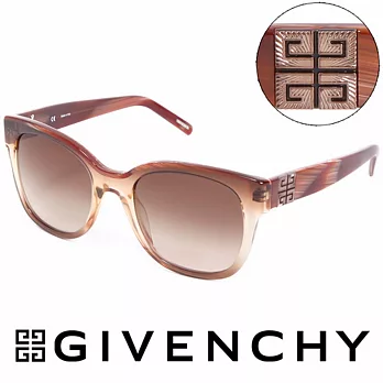 GIVENCHY 法國魅力紀梵希都會玩酷大理石紋造型太陽眼鏡(紅棕) GISGV8260D83