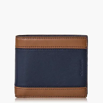COACH Men’s Accessories 高級皮革對摺式短夾_藍色