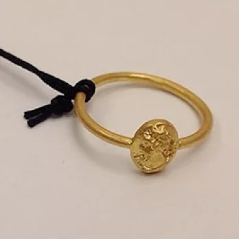 Dogeared 仿舊復古系列 浮雕女神 金色 小橢圓形戒指 附原廠盒