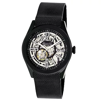 Kenneth Cole 奧創紀元雙面鏤空機械錶-黑