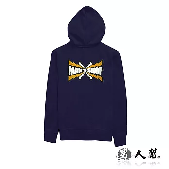 【男人幫】C5278*全棉內刷毛質感 閃電MAN S SHOP連帽外套丈青 S號