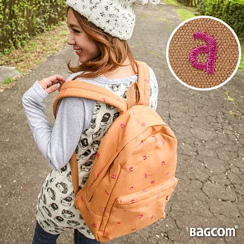 Bagcom Playful 跳躍字母後背包-駝色