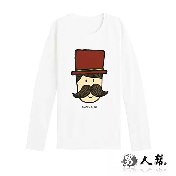 【男人幫】MA008*美式塗鴉帽子紳士白色 8號