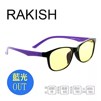 《RAKISH》 吸收式濾藍光眼鏡 (7203-C6)紫腳黑框