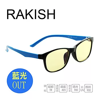 《RAKISH》 吸收式濾藍光眼鏡 7203-C7藍混黑框