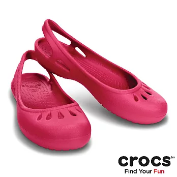 Crocs - 女性 - Malindi 美琳蒂平底鞋 -36山莓紅色