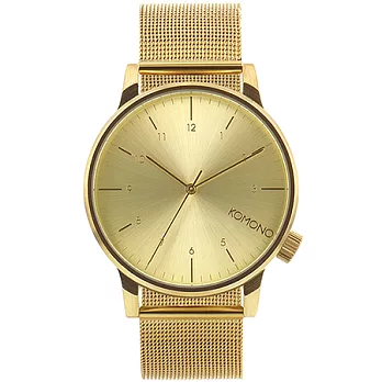 KOMONO Winston Royal 經典波紋米蘭帶錶-41mm無鋯金