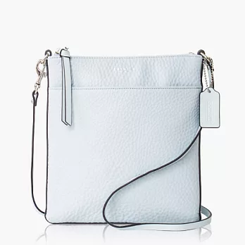 COACH 輕便攜帶 高級皮革肩背/斜背包(小款)_淡藍