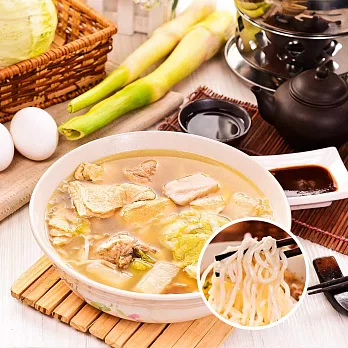 樂活e棧 白木耳水降卡火鍋+1111光棍蒟蒻麵-蕎麥拉麵(1人份/共4組)