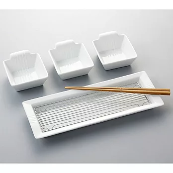 《日式美感》陶瓷分隔式餐盤組‧長型款