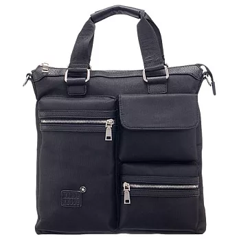 曼德羅德 素面前式拉鍊雙口袋男包-52880