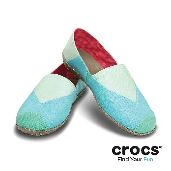 Crocs - 女款 - 安琪蓮便鞋 -37湖藍/卡其色