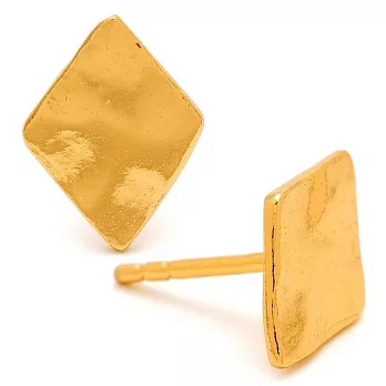 Gorjana 手工波浪紋 鑲18K金 菱形耳環 Chloe Diamond Studs