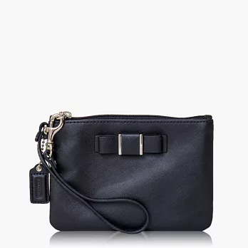 COACH 攜帶便利 防刮皮革手拿包(小款)_黑色