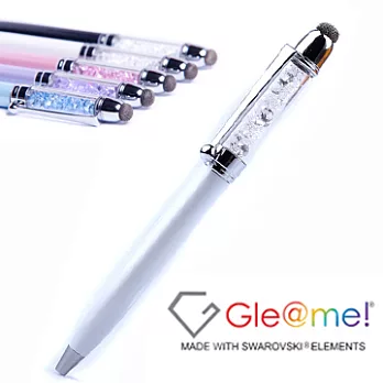 【蘭堂創意】Gle@me!-水晶2合1觸控筆珍珠白