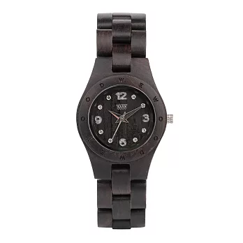 WEWOOD義大利時尚木頭腕錶 水鑽系列Moon DenebBlack
