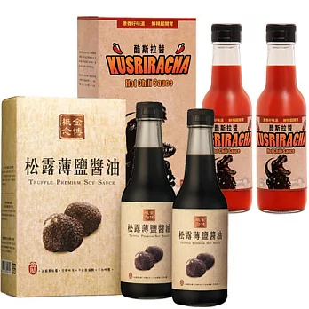【金博】皇家雙味2盒組(皇家松露薄鹽醬油1盒+酷斯拉醬1盒)