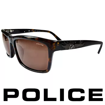 POLICE 義大利警察都會款個性型男眼鏡-膠框(豹紋) POS1883-0722
