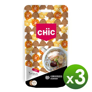 CHiC Q彈系蒟蒻麵-麻油鮮菇風味(3份/袋)X3