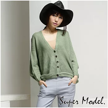 【名模衣櫃】飛鼠袖針織外套-共4款FREE綠