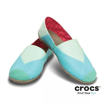 Crocs - 女款 - 安琪蓮便鞋 -35湖藍/卡其色