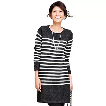 【cecile】甜美百搭長版上衣式洋裝LA(條紋)