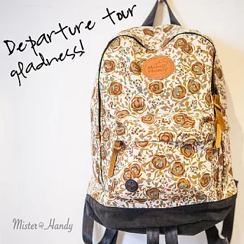 【MH宓詩涵緹】*台灣製造*防潑水*經典多功能後背包-春夏印象玫瑰(橘)