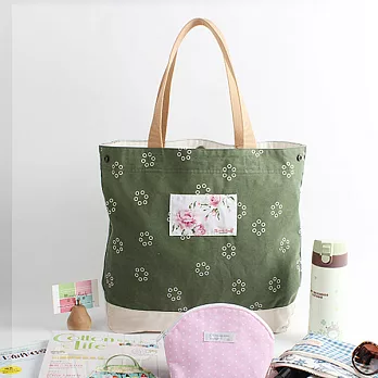 【MH宓詩涵緹】*台灣製造*Tote 概念托特包 - 戀戀珍珠墨綠色