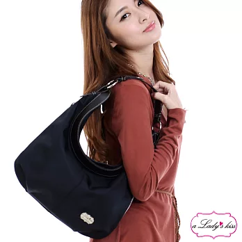 【a Lady ’s真皮】安娜氣質感蛋形肩背包(柔黑)