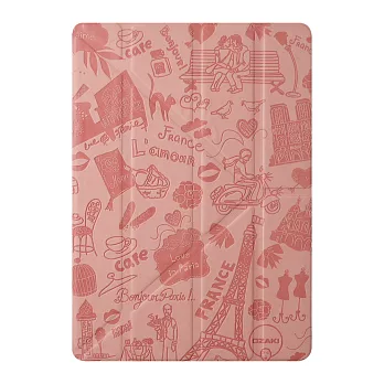 Ozaki O!coat Travel iPad Air 2多角度智慧型保護套-巴黎(粉色)