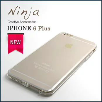 【東京御用Ninja】iPhone 6 Plus (5.5吋) 自帶防塵塞超薄型TPU清水保護套(透明)