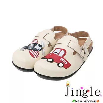 Jingle美國大飛機前包後空勃肯風鞋-經典藍35百搭米