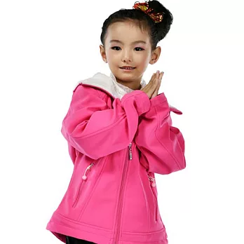 【聖伯納 St.Bonalt】女童-軟殼保暖防潑水外套(3804) XS桃紅