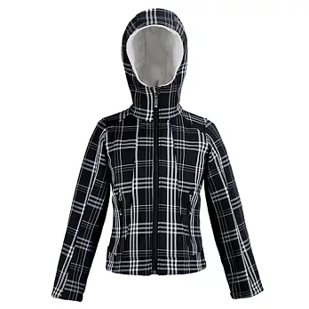 【聖伯納 St.Bonalt】女童-軟殼保暖防潑水外套(3804) XS黑色格子