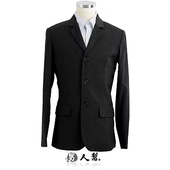 【男人幫】C5310*【立體剪裁窄版條紋三釦西裝外套】M 尺寸