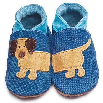 英國製Inch Blue,真皮手工學步鞋禮盒,Dash-Blue Denim(1218M)