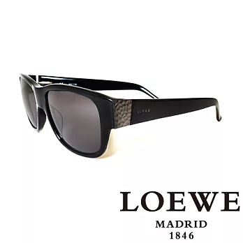 LOEWE 西班牙皇室品牌羅威素面貴氣太陽眼鏡(黑) SLW693-0700