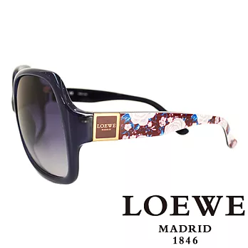 LOEWE 西班牙皇室品牌羅威皇家花紋太陽眼鏡(咖啡) SLW728-03GR