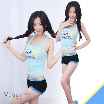 【VOUGE LADY】俏麗甜心平口安全褲(深黑)M深黑
