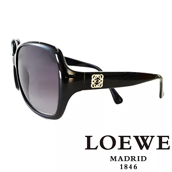 LOEWE 西班牙皇室品牌羅威素面立體LOGO太陽眼鏡(黑) SLW776-0Z42