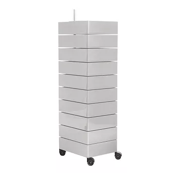 360 Container 滾輪十層置物櫃(米灰)