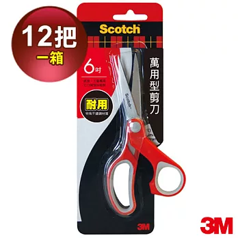 3M Scotch萬用型事務剪刀 6吋-超值箱購12入