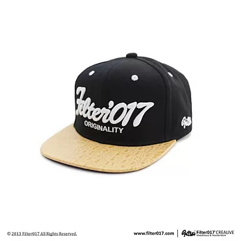 Filter017 VINTAGE FONTS SNAPBACK CAP - CROCODILE SKIN 鱷魚皮紋帽眉棒球帽鱷魚皮