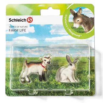 Schleich 史萊奇動物模型-小羊 & 兔子