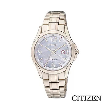 CITIZEN 星辰 Eco-Drive 甜蜜時光女錶-玫塊金EW1782-55A