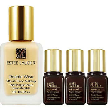ESTEE LAUDER 雅詩蘭黛 粉持久完美持妝粉底(30ml)+DNA特潤再生超導修護露(7ml)*3#17