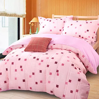 【格舞-粉】台灣精製雙人四件式兩用被全舖棉床包組