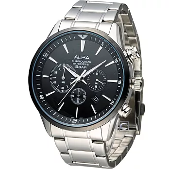 雅柏錶 ALBA 時尚新地圖計時腕錶 VD53-X172D AT3631X1